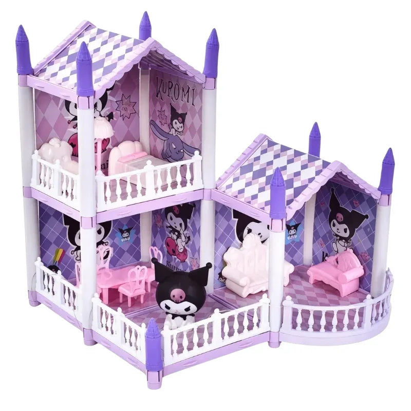 Dream Garden Doll house 2-Story Play Set with Furniture Balcony
