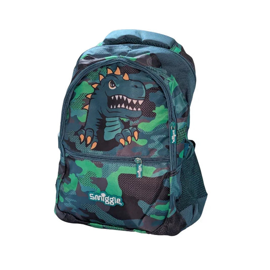Smiggle 16-Inch Dino-Themed School Backpack for Kids Stylish, Spacious Fun (GT2525)