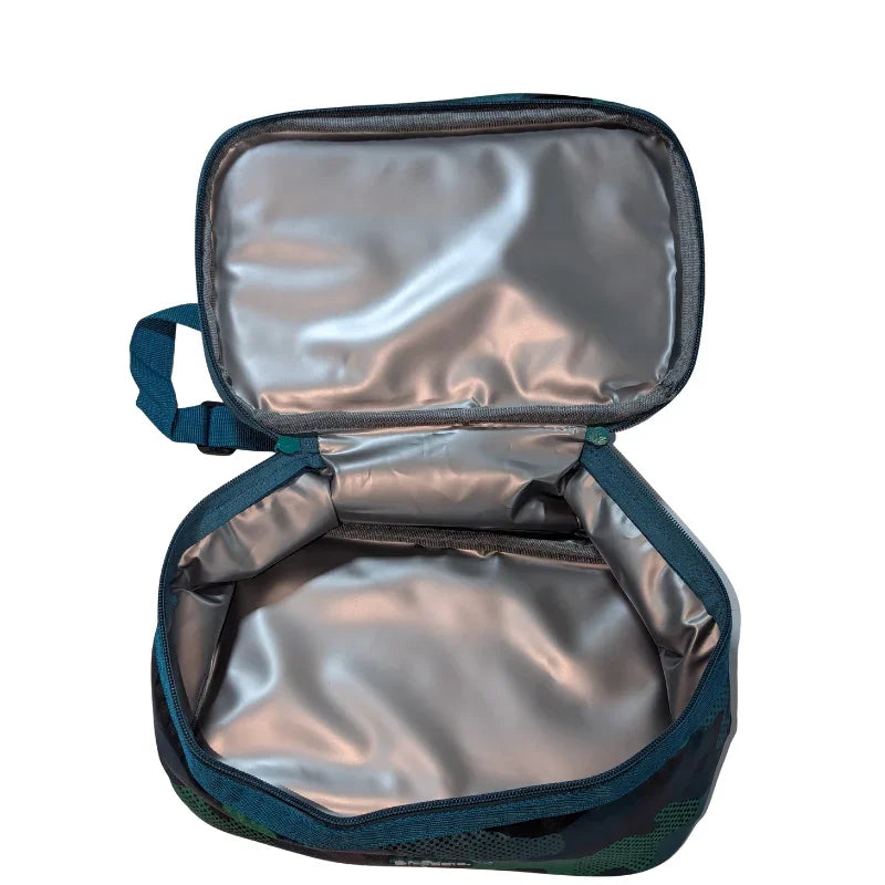 Smiggle Double Tray Lunch Bag Green Camo Stylish, Insulated Easy to Carry (GT0505)