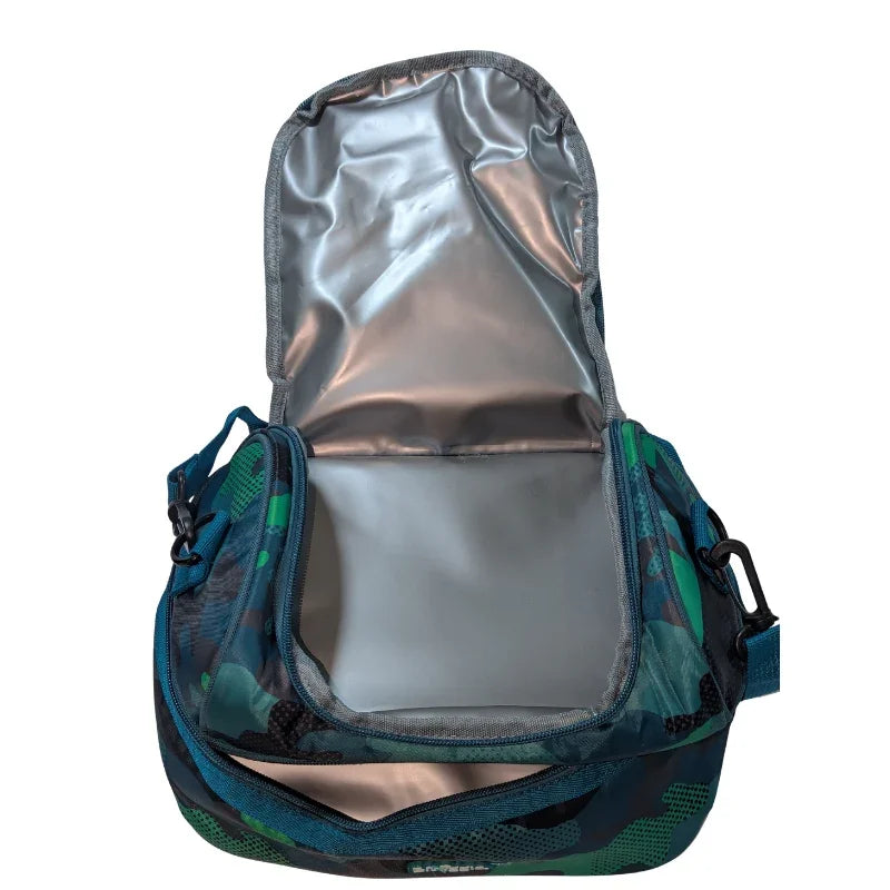 Smiggle Double Tray Lunch Bag Green Camo Stylish, Insulated  Easy to Carry (GT0505)