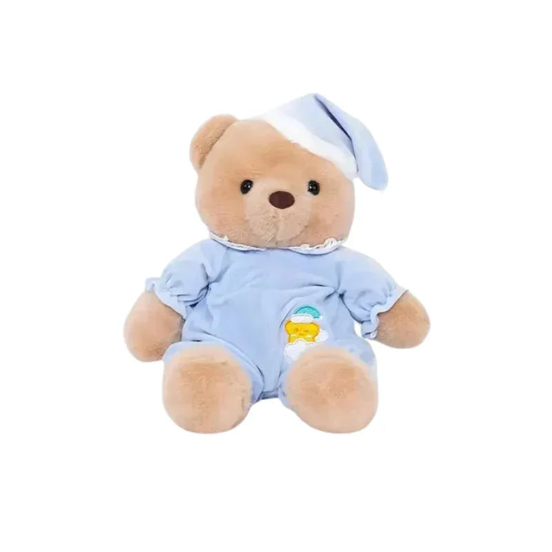 Bedtime Teddy Bear Plush Toy Soft Cuddly Bear in Pajamas Cap