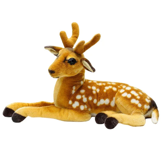TAGLN Sika Spotted Deer Plush Toy Soft Realistic Stuffed Animal for Kids Collectors