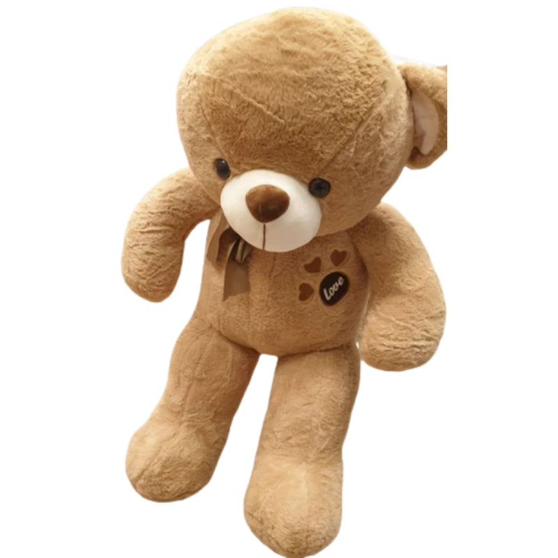Teddy Bear Plush with Ribbon Bow Soft and Cuddly Stuffed for Kids