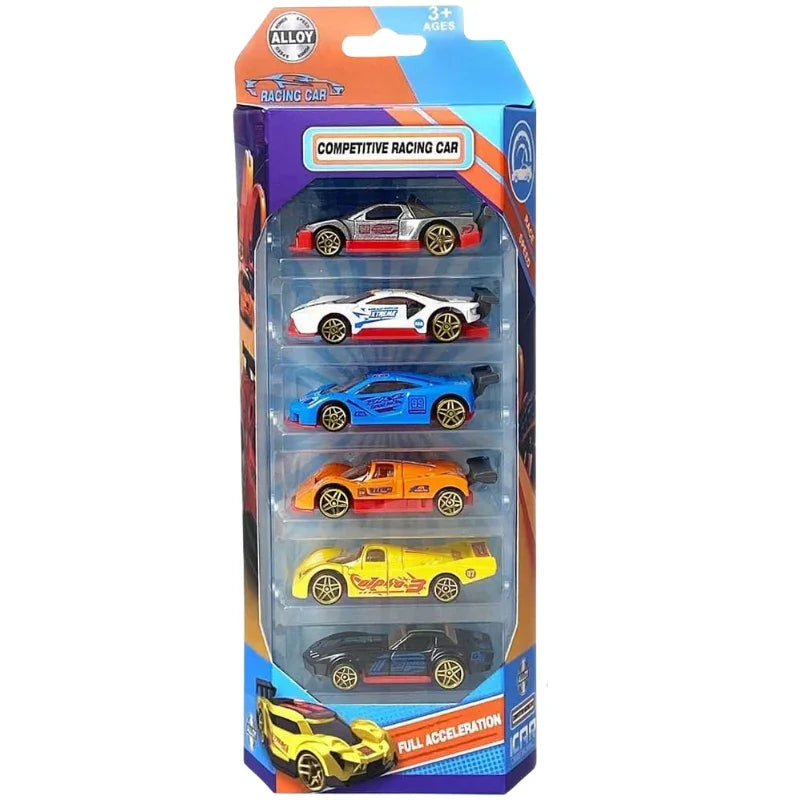 Tiny Turbo Racers Metal Mini Car Toy Set for Kids
