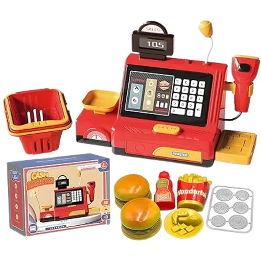 Kids Cash Counter Scanner Toy Set for Kids Pretend Play