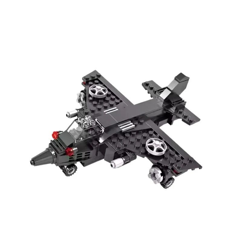 COGO Military Helicopter Building Blocks Set Transformable Aircraft Toy