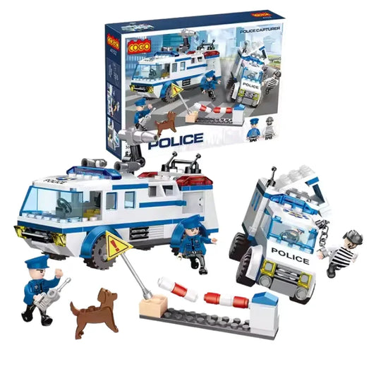 COGO High Speed Police Chasing Building Blocks Set Action Play Kids