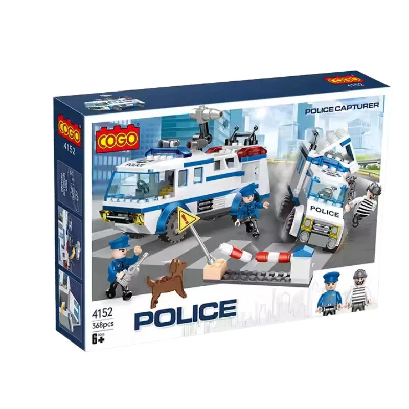 COGO High Speed Police Chasing Building Blocks Set Action Play Kids