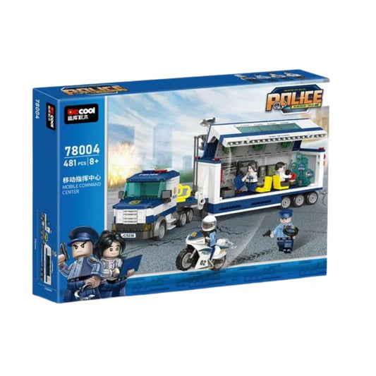 City Police Command Center Truck Building Blocks Set for Action Imaginative Play