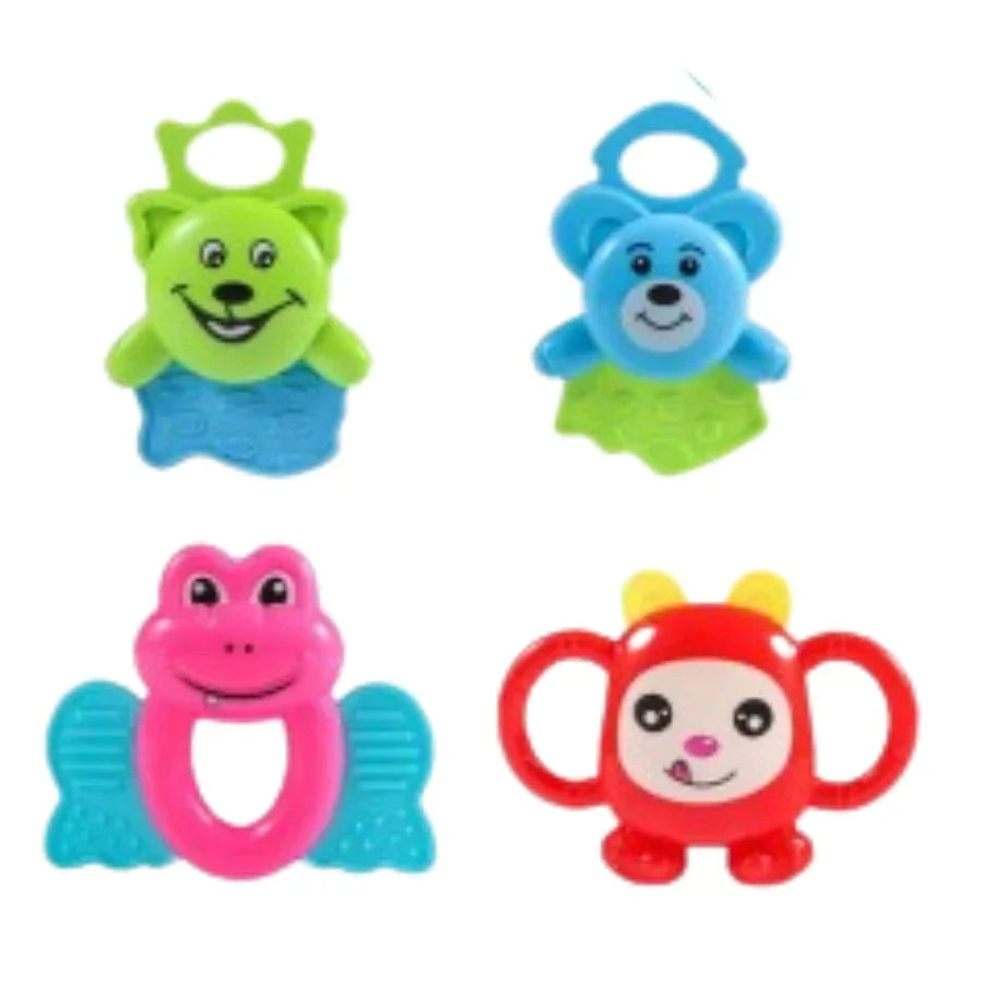 Animal-Shaped Baby Rattles Safe Colorful Sensory Toys for Infants