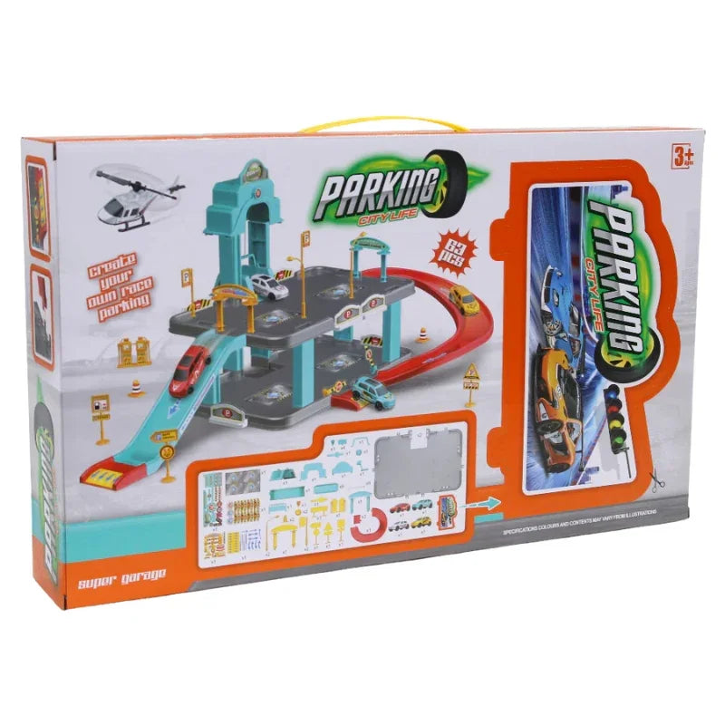 Parking City Life Build Race Your Own Track Playset for Kids