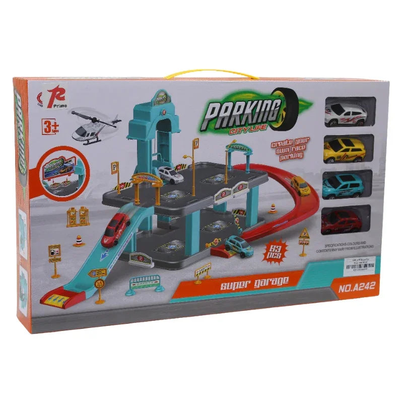Parking City Life Build Race Your Own Track Playset for Kids