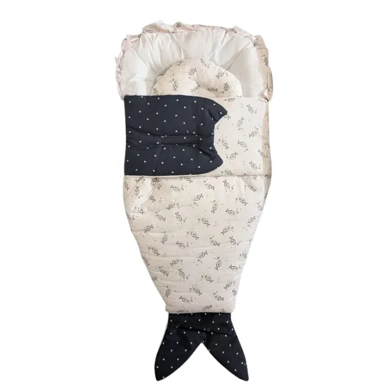 Fish Style Baby Sleeping Bag Cute Cozy Wrap for Peaceful Sleep