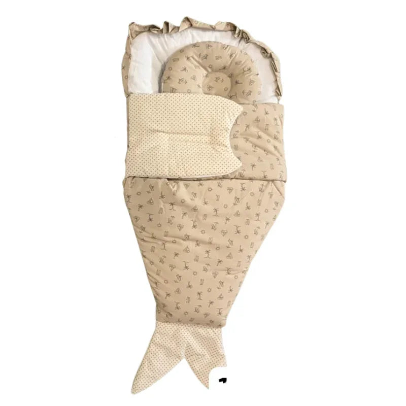 Fish Style Baby Sleeping Bag Cute Cozy Wrap for Peaceful Sleep