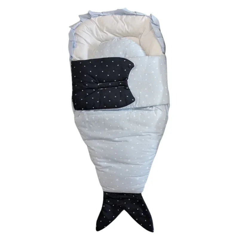 Fish Style Baby Sleeping Bag Cute Cozy Wrap for Peaceful Sleep