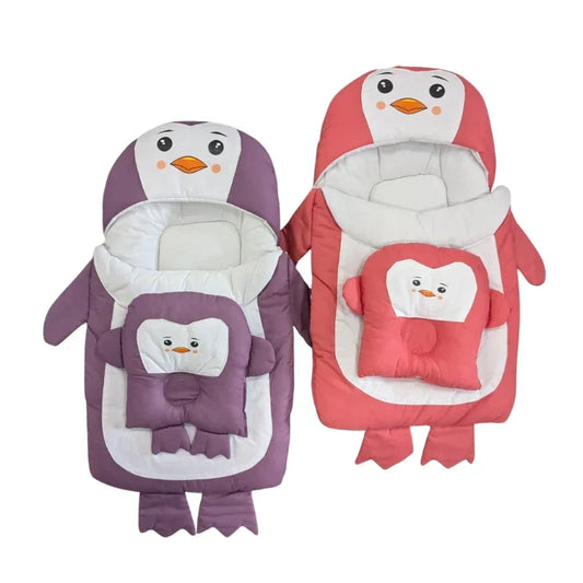 Penguin Themed Baby Carry Nest Soft Cozy Newborn Sleeping Bag
