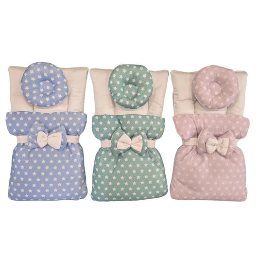 Star Print Luxury Baby Bedding Set with Pillow