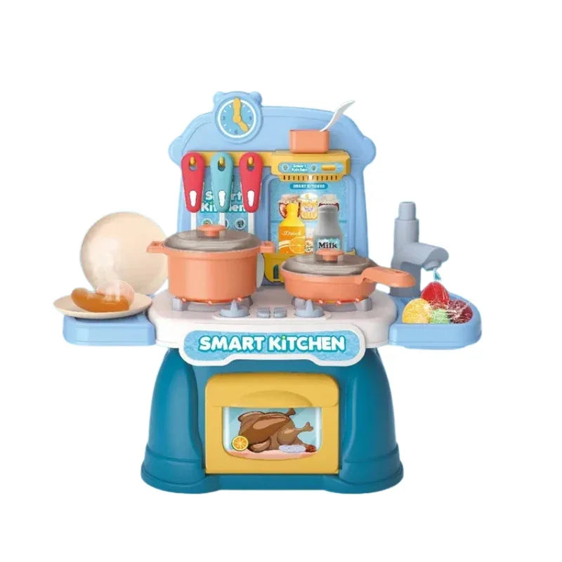 Complete Kitchen Set for Girls Pretend Play Cooking Set with Utensils Accessories