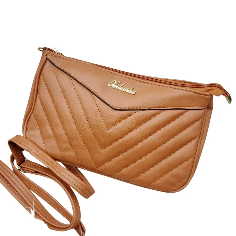 Fashion Quilted Crossbody Bag Solid Color Shoulder Bag for Women