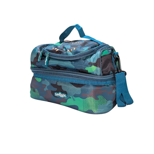 Smiggle Double Tray Lunch Bag Green Camo Stylish, Insulated  Easy to Carry (GT0505)