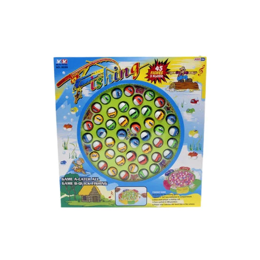 Magnetic Fishing Game Play Set  Large 45 Fish with Rotating Pond  4 Fishing Rods (Ages 3+)
