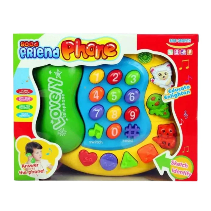 Good Friend Educational Toy Phone Musical Light-Up Learning Phone for Kids (Ages 1–4)