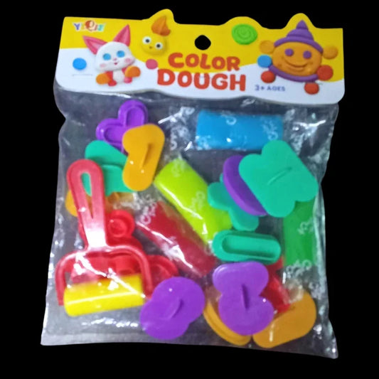 Color Dough Set for Kids with Shape Cutters Roller Creative Modeling Clay Toy (Ages 3+)