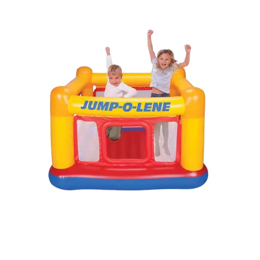 Intex Soft Inflatable Playhouse Jump-O Lene with Crawl-Through Door Bouncy Play Tent for Kids