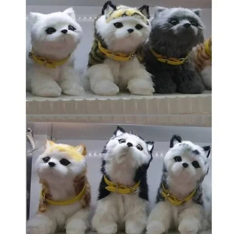 Realistic Plush Toy Cats Soft Lifelike Pet Cat For Kids