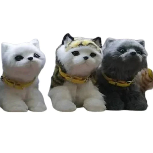 Realistic Plush Toy Cats Soft Lifelike Pet Cat For Kids