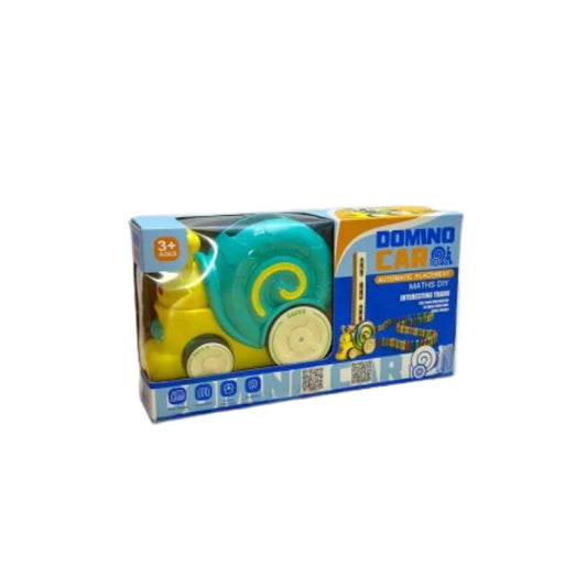 Toygenix Electric Snail Domino Laying Train – Automatic Montessori Educational Toy with 100+ Bricks