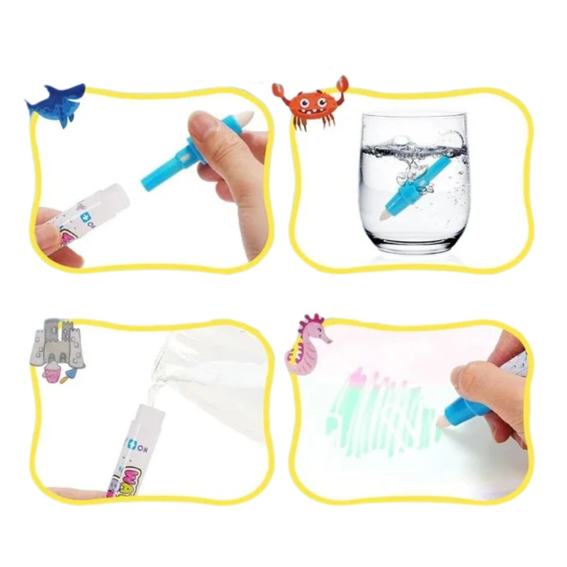 Magic Water Doodle Canvas Pad – Extra Large Mess-Free Drawing Mat for Kids