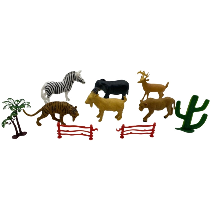 6 Pcs Animal Play Set for Kids | Wild Animal Toy Figures | Educational Jungle Animal Toys for Boys & Girls