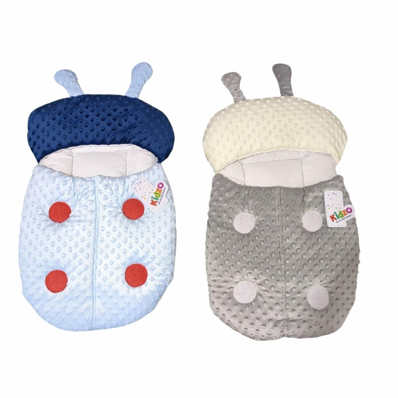 Kidzo Minky Dot Bug Doll Sleeping Bag - Plush Swaddle with Antennae and Spots