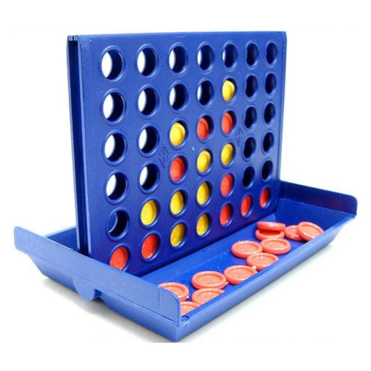 Classic 4-in-a-Row Strategy Tabletop Board Game for Kids and Family
