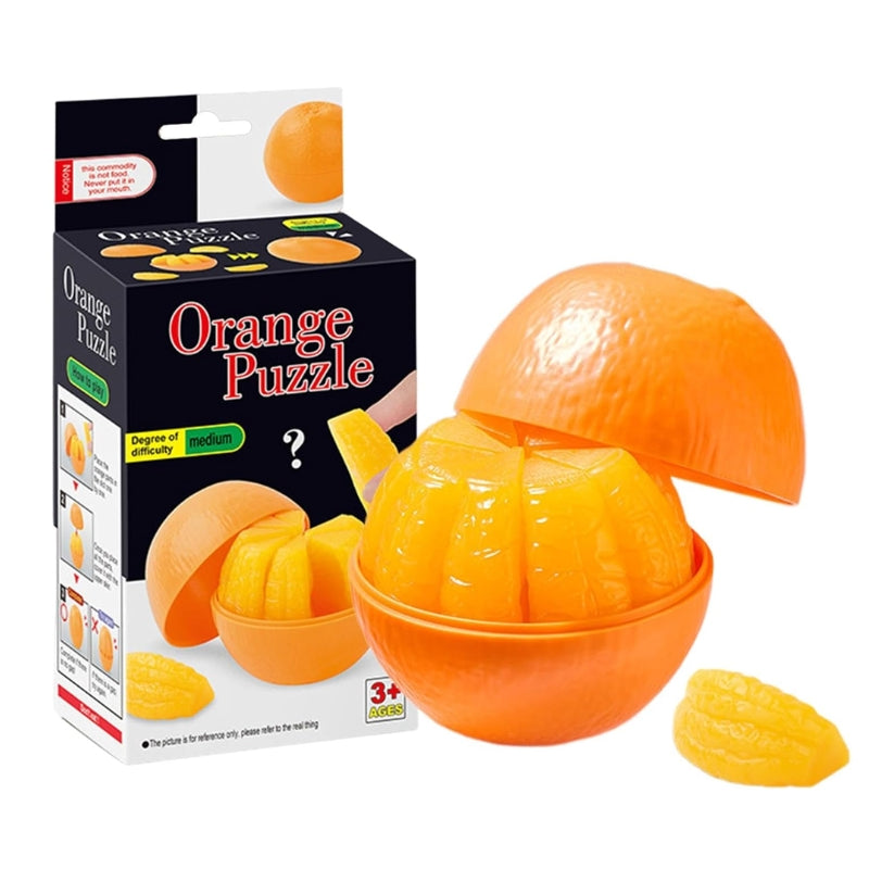 3D Realistic Orange Fruit Shape Magic Cube Puzzle
