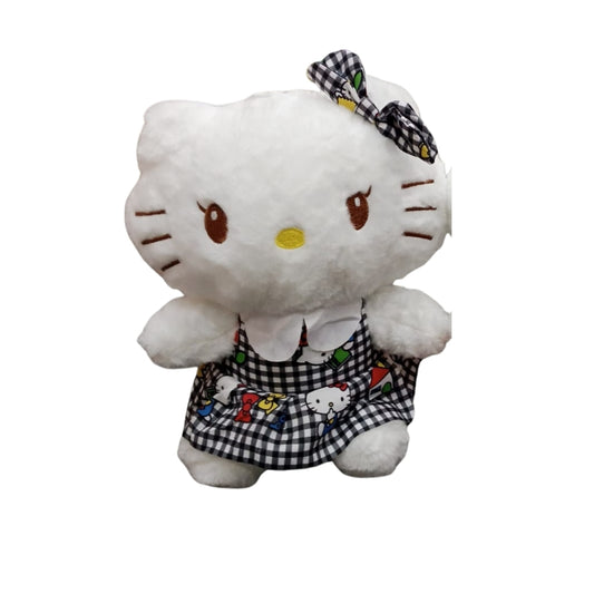 Kuromi Plush Toy with Pink Bow and Purple Hat