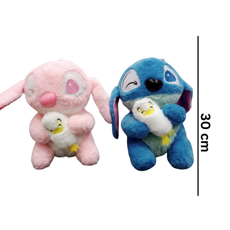 Pochacco Plush Toy with Blue Shirt and Black Ears