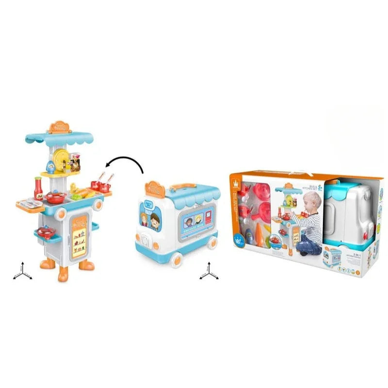 2 in 1 Deformation bus kitchen set