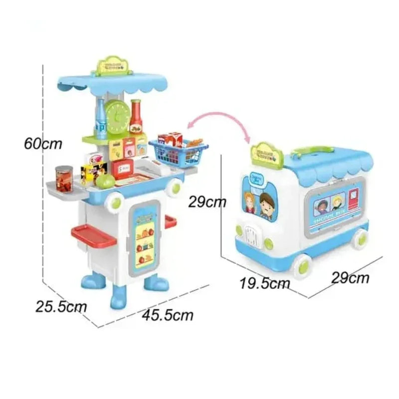 2 in 1 Deformation bus kitchen set