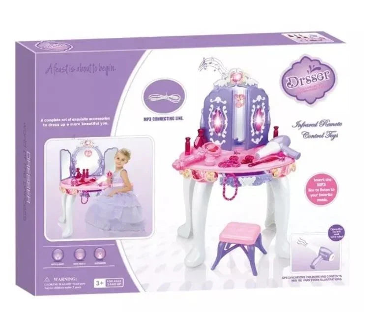 Glamour Mirror Makeup Dressing Table For Girls