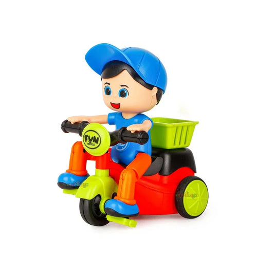 Cartoon Mini Friction Tricycle Fun Toy