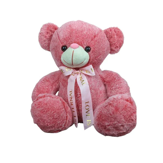 Grace Soft Teddy Bear Tying Ribbon Pink