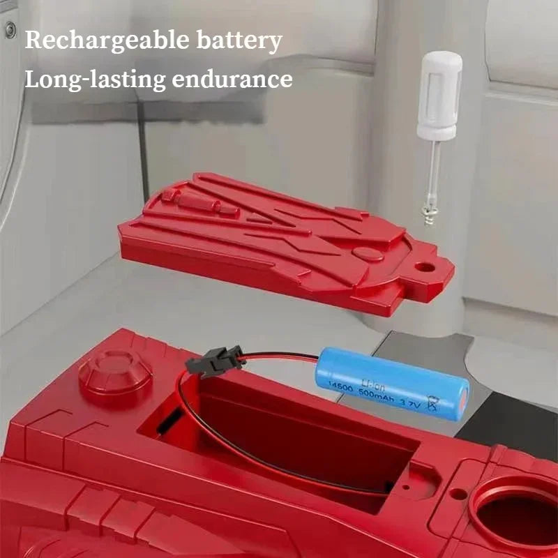 Electric Iron Man Arm Repeater Water Bomb Launcher With USB Charging Cable