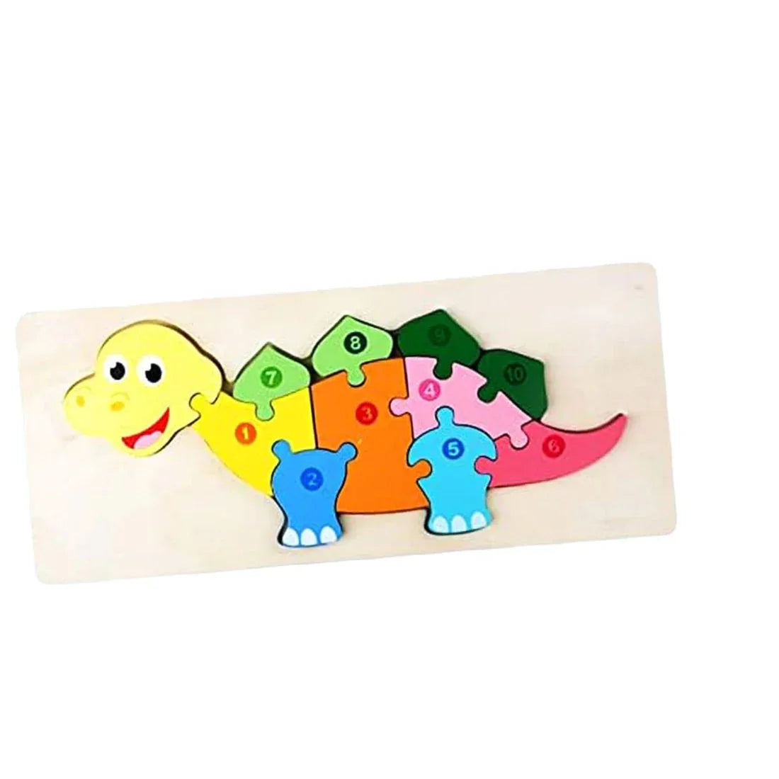 Vibrant Wooden Dinosaur Number Puzzle – Engaging & Educational Toy