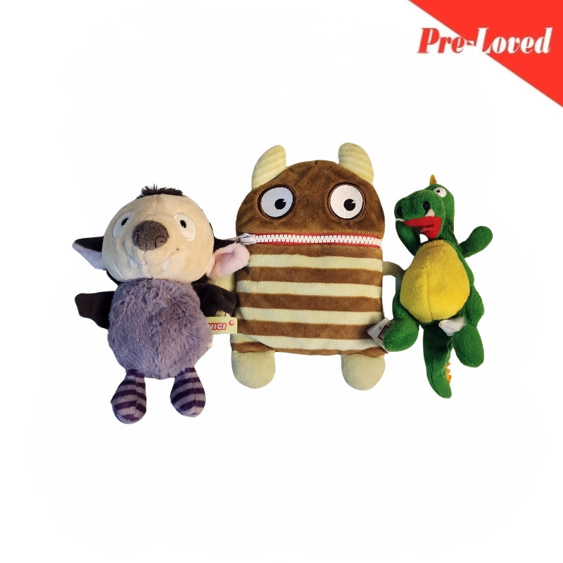 Animal Plush Extra Soft Stuff Toys For kids Pack of 3 Premium Pre-loved
