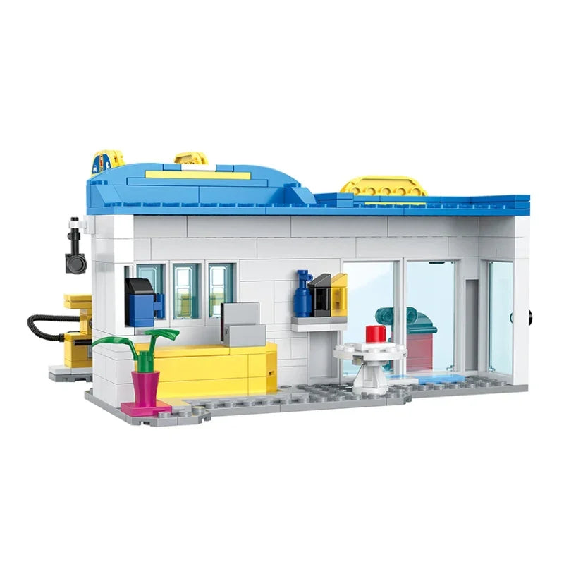 Cogo City Gas Station Building Block Set For Kids