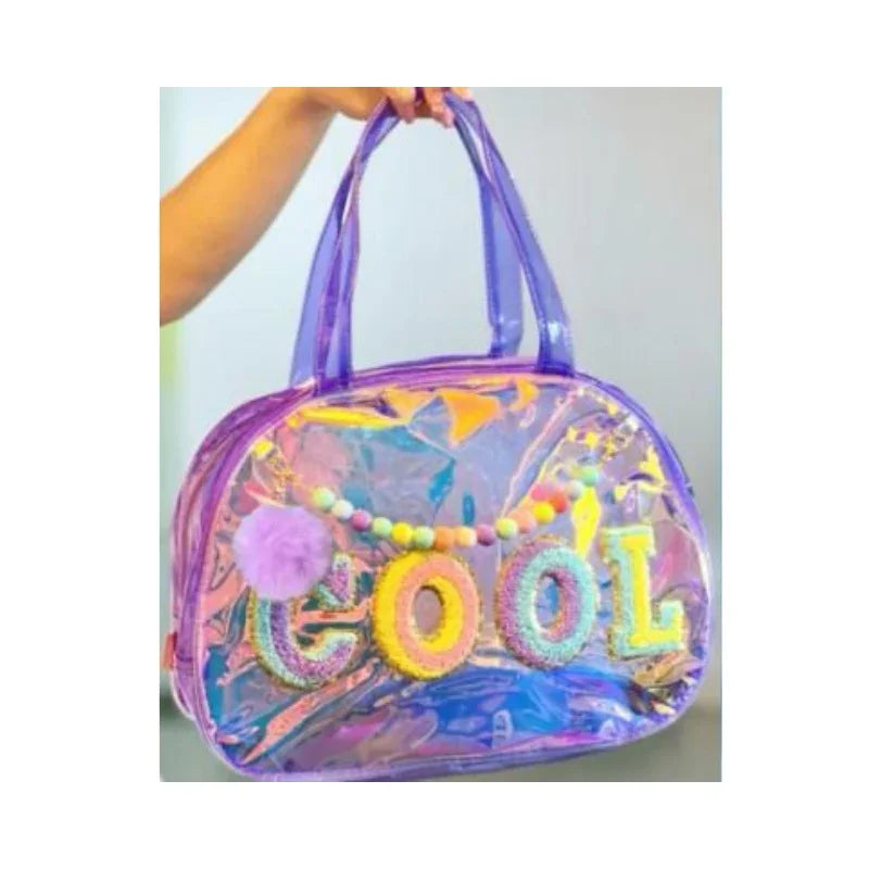 Holographic Multipurpose Hand Bag For Girls