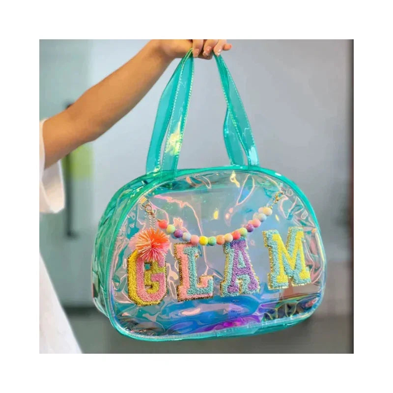 Holographic Multipurpose Hand Bag For Girls