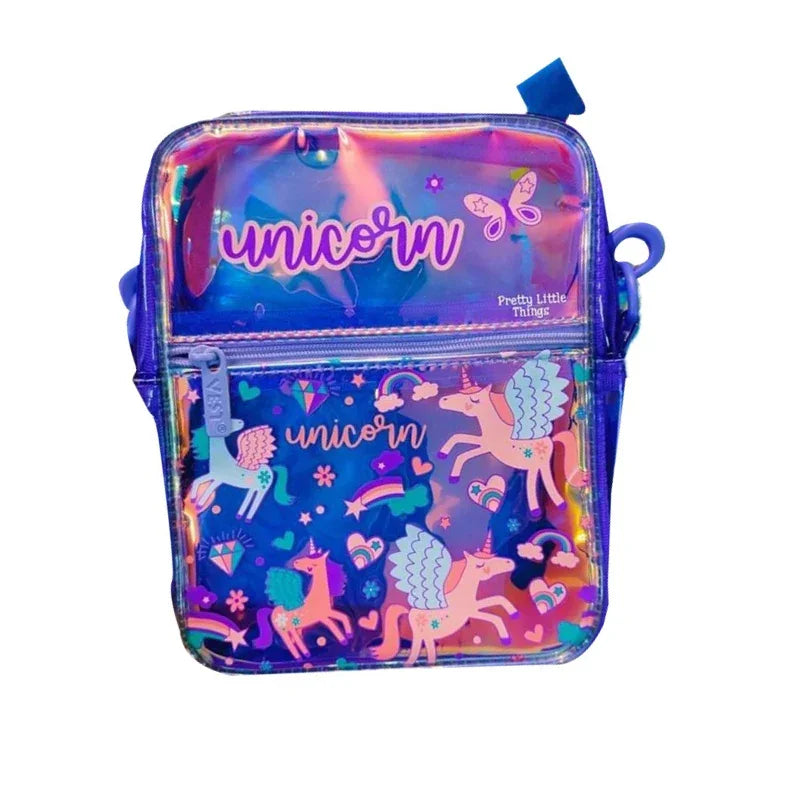 Holographic Cartoon Character Designed Sling Bag For Girls
